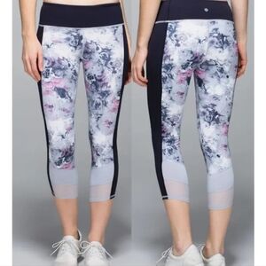 Lululemon If You're Lucky Moody Mirage Floral Crop Leggings